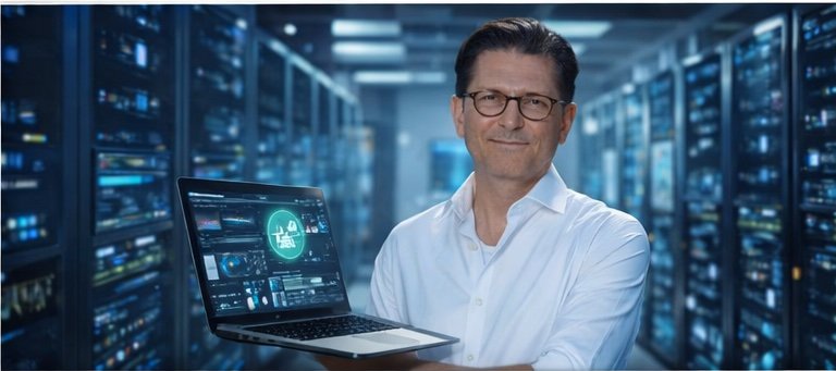 Theo Heuss – KI-Expert mit Laptop